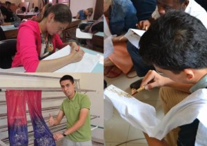 Mahasiswa Internasional UNY Membatik di Hari Batik Nasional